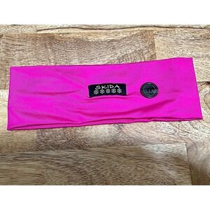 Skida Bright Pink Stretch Women's Athletic Wide Headband Sweat Band Hair Control